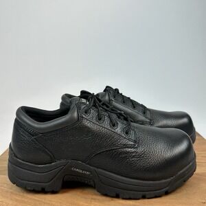 New‎ Womens Carolina CA9537 Black Leather Oxford Composite Toe Shoes Sz 9.5 M